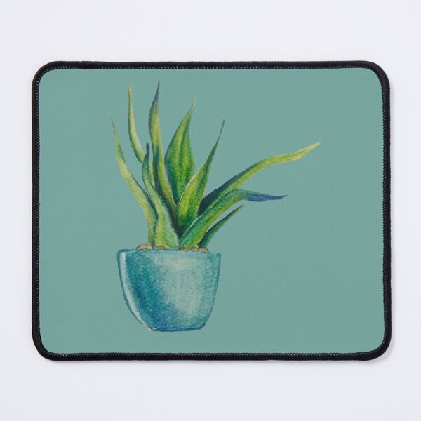 Item preview, Watercolor Snake Plant in a Teal Pot designed and sold by ErinReneTaylor.
