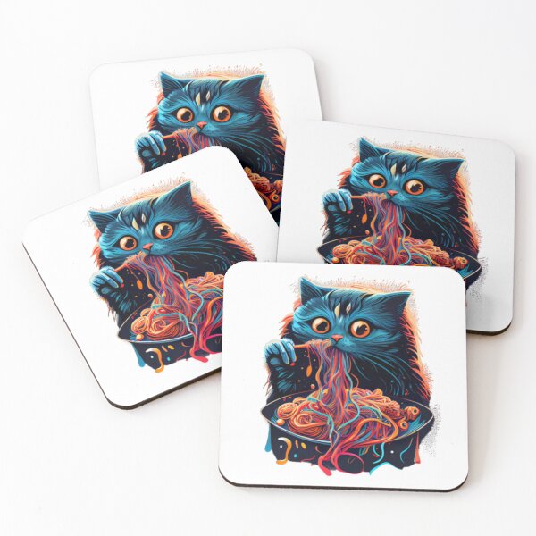 Item preview, Cat enjoying spaghetti designed and sold by abderrafia ⭐️⭐️⭐️⭐️⭐️.
