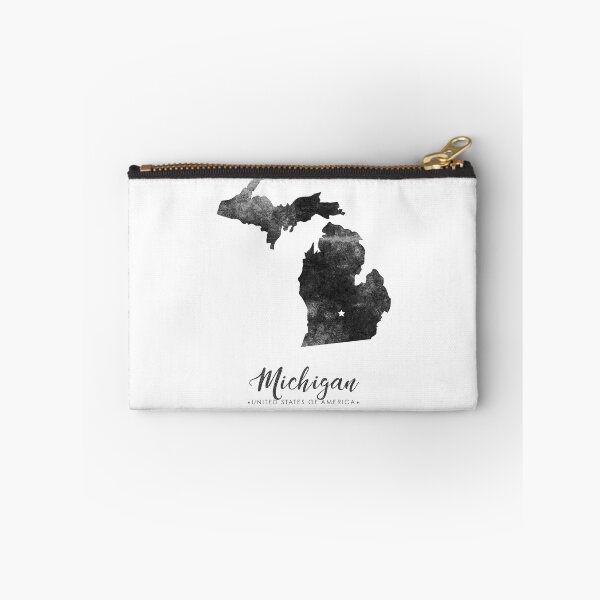 Item preview, Michigan State Map Art - Grunge Silhouette designed and sold by Studio Grafiikka.