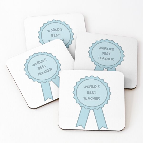 Item preview, World's Best Teacher Award Blue designed and sold by helenmaria-.
