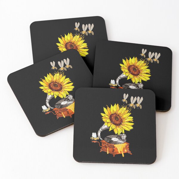 Item preview, Sunflower Gramophone with Bees designed and sold by LifeofWindy.