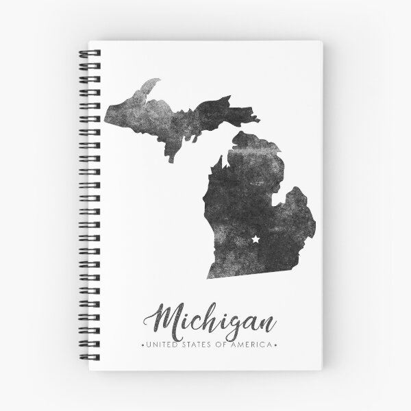 Item preview, Michigan State Map Art - Grunge Silhouette designed and sold by Studio Grafiikka.