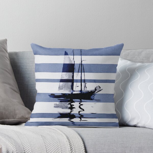 Item preview, Sailboat navy stripes designed and sold by Inktown.