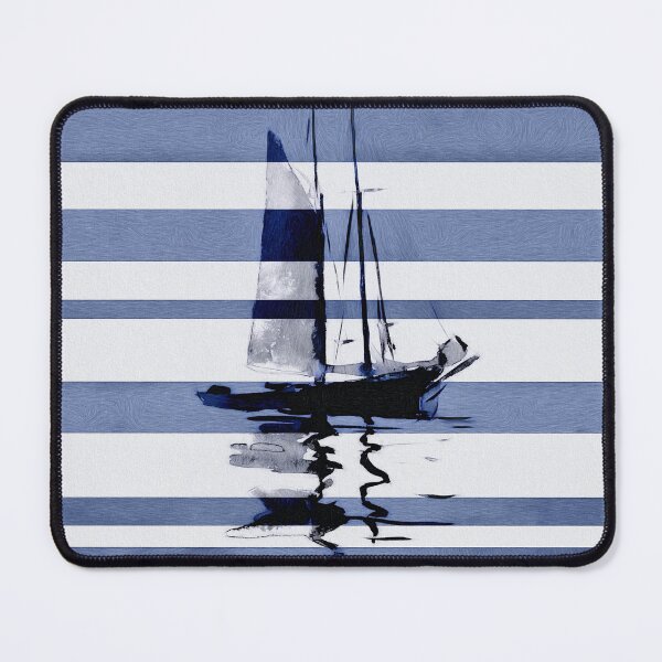 Item preview, Sailboat navy stripes designed and sold by Inktown.