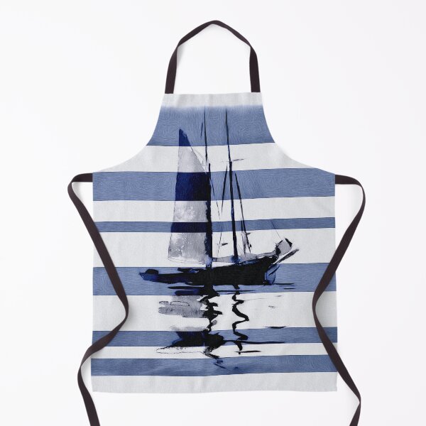 Item preview, Sailboat navy stripes designed and sold by Inktown.
