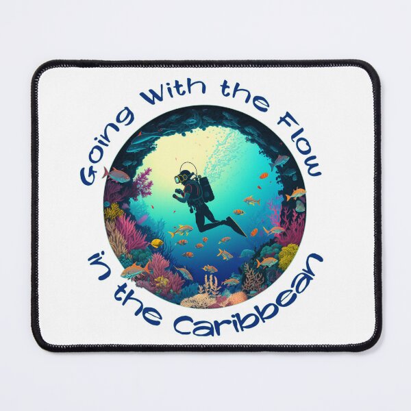 Item preview, Going With the Flow in the Caribbean - Scuba Diving designed and sold by Mindful-Designs.