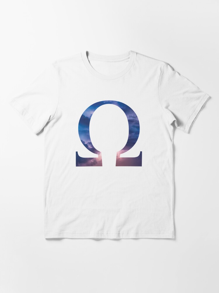 Beginning and end Omega sign symbol with religious and spiritual meaning Essential T Shirt