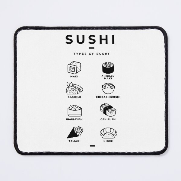 Item preview, Sushi Types Japanese Food designed and sold by Trenddesigns24.