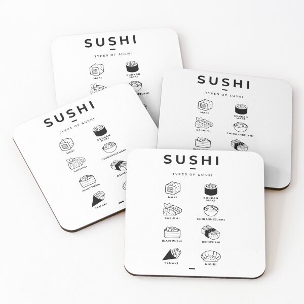 Item preview, Sushi Types Japanese Food designed and sold by Trenddesigns24.