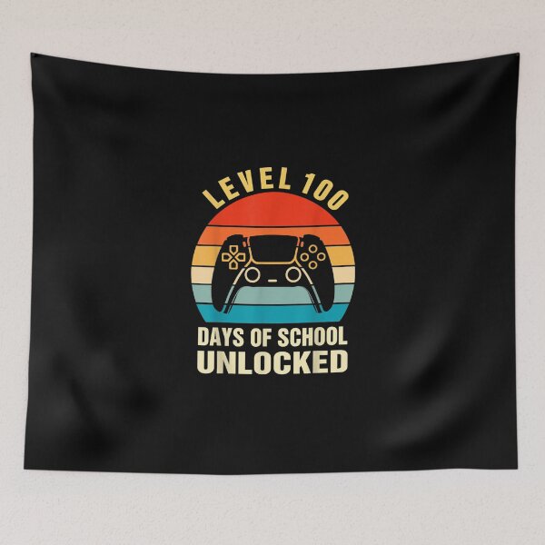 Item preview, Level 100 Days Of School Unlocked Gamer Video Games Boys  designed and sold by jounior ⭐⭐⭐⭐⭐.