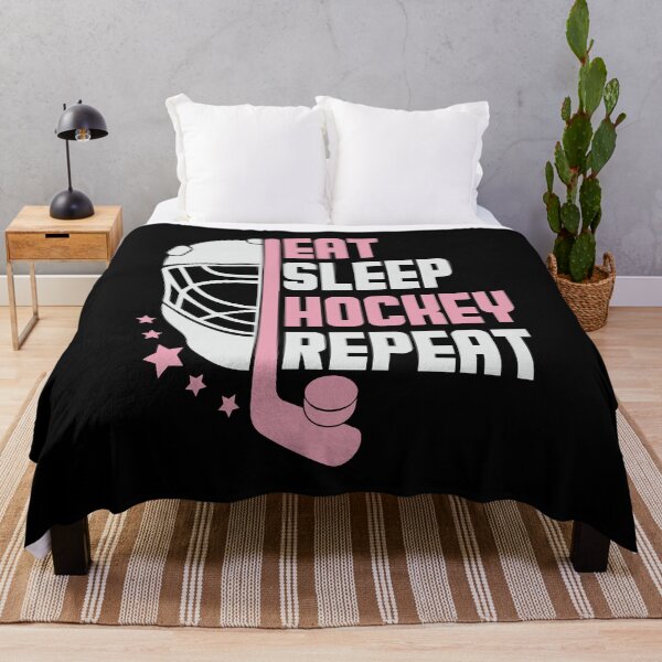 Item preview, EAT SLEEP HOCKEY REPEAT designed and sold by LUNASTOR.