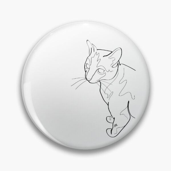 Item preview, Minimalist Cat Illustration | Simple Line Art Cat (in black) designed and sold by Karli Mogen.