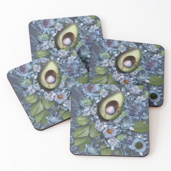Item preview, Avocado With Flowers Botanical Illustration designed and sold by LisaTumi.art.