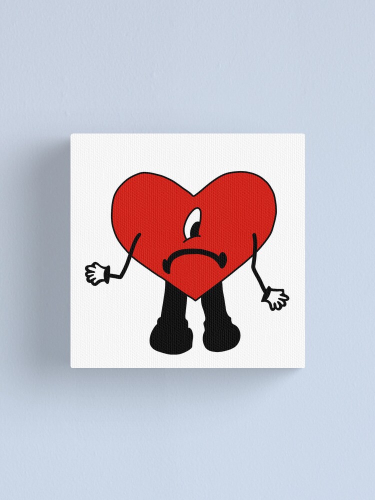 Bad Bunny Heart Canvas Print for Sale by Shayli Kipnis