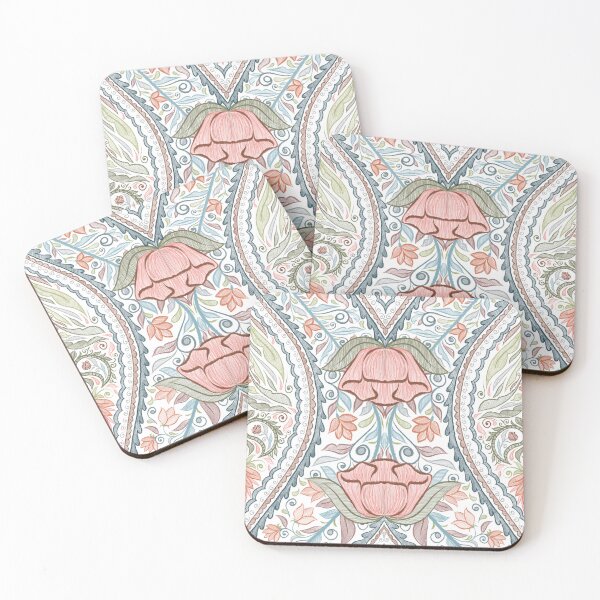 Item preview, Garden Flowers and Paisley Patterns -  White Background designed and sold by SemDesigns1.