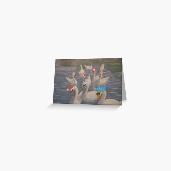 Nene Swans Christmas Party Greeting Card