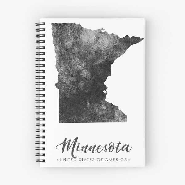 Item preview, Minnesota State Map Art - Grunge Silhouette designed and sold by Studio Grafiikka.