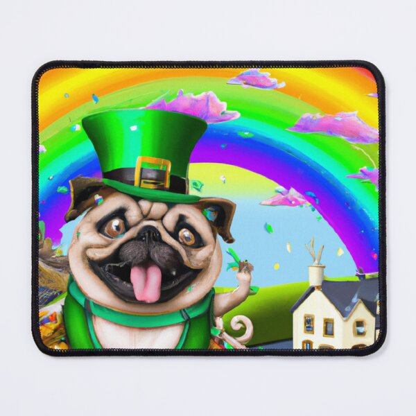 Item preview, A Cute St Patricks Pug, st patricks day pug, st patricks pug, st paddys pug. designed and sold by Doggymadness.