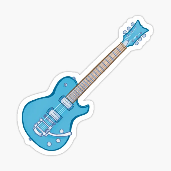 Artikel-Vorschau von Blaue E-Gitarre, designt und verkauft von ElectronicCloud.
