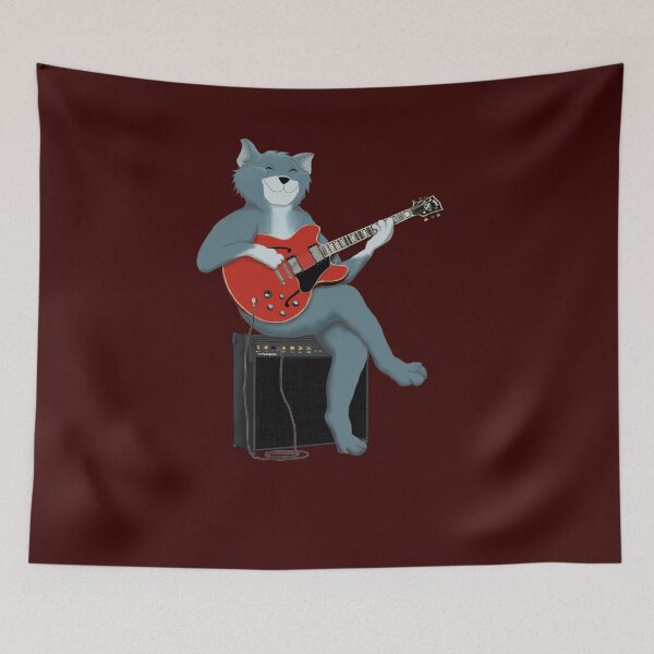 Item preview, COOL CAT PLAYING THE BLUES, CAT PLAYING BLUES GUITAR designed and sold by Danicus666.