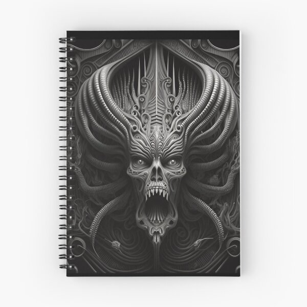 Item preview, Scary Gothic Alien Skull Machine Gothic Print designed and sold by Xx4thseasonxX.
