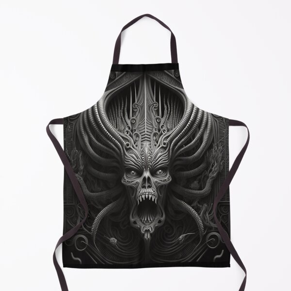 Item preview, Scary Gothic Alien Skull Machine Gothic Print designed and sold by Xx4thseasonxX.