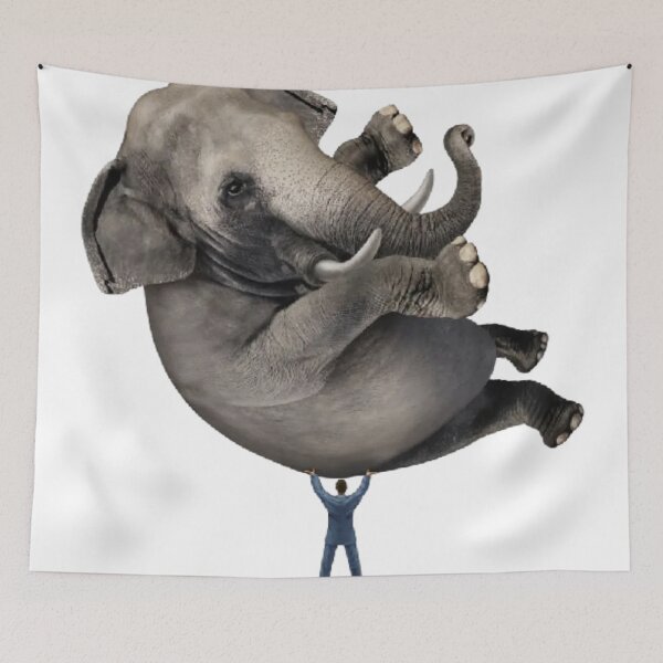 Item preview, Businessman lifting elephant designed and sold by MilicaaD.