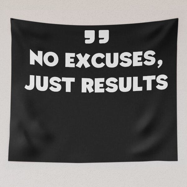 Item preview, fitness motivation,No excuses, just results designed and sold by TEESHOO.