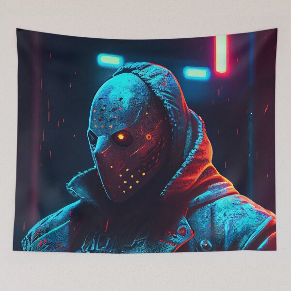 Item preview, Jason Voorhees in Cyberpunk City #3 designed and sold by Artistic Pandas.