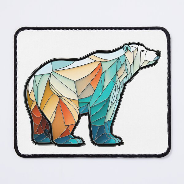 Item preview, Stained Glass Polar Bear designed and sold by natejahnke.