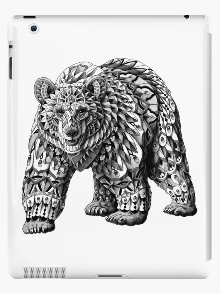 Coque et skin adhésive iPad avec l'œuvre « Coloriage anti-stress: tête de  loup » de l'artiste Yuna26