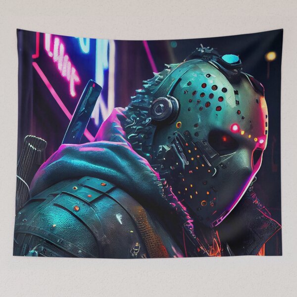 Item preview, Jason Voorhees in Cyberpunk City #5 designed and sold by Artistic Pandas.