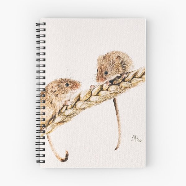Item preview, Two cute field mice on wheat stalk designed and sold by NathBros.