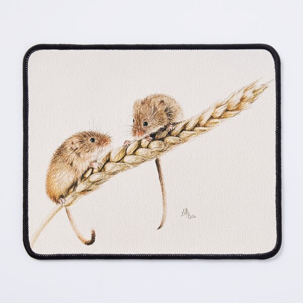 Item preview, Two cute field mice on wheat stalk designed and sold by NathBros.