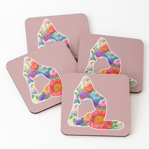 Item preview, Floral Yoga Pigeon Pose designed and sold by arcanemuse.