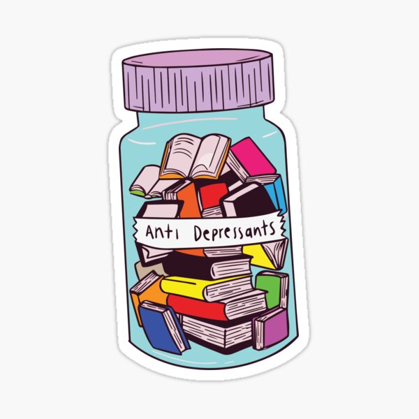 Item preview, Funny Bibliophile Book Pills Cartoon designed and sold by MrEddie10.