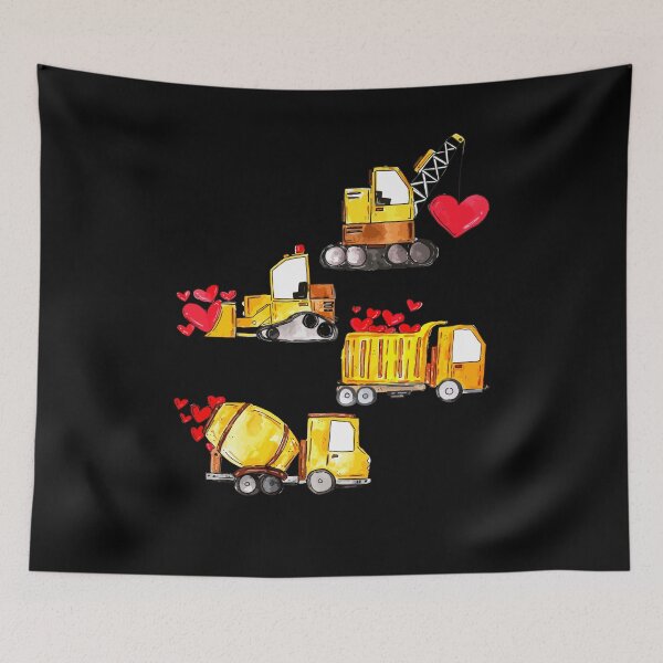 Item preview, Valentines Day Construction Trucks Funny Boys Toddler designed and sold by Dressed For  Duty.