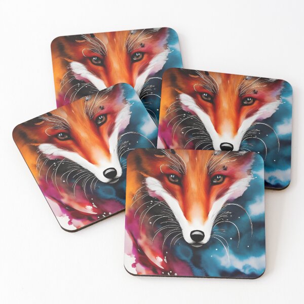 Item preview, Smokey Colourful Fox Artwork designed and sold by ambyai.
