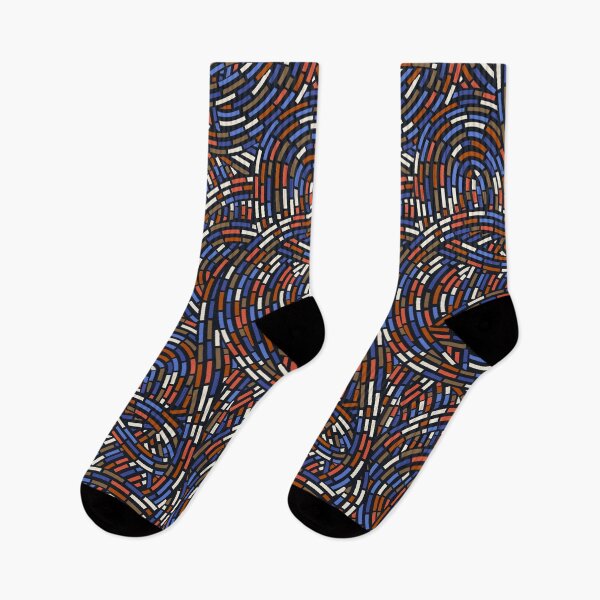 Item preview, Abstract Micro Mosaic - Fox Red and Royal Blue designed and sold by appleyards.