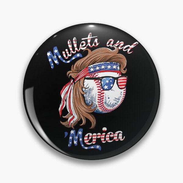 Item preview, Mullets and Merica Baseball designed and sold by Hapoel.