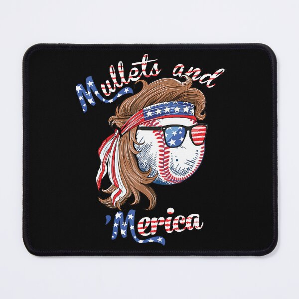 Item preview, Mullets and Merica Baseball designed and sold by Hapoel.