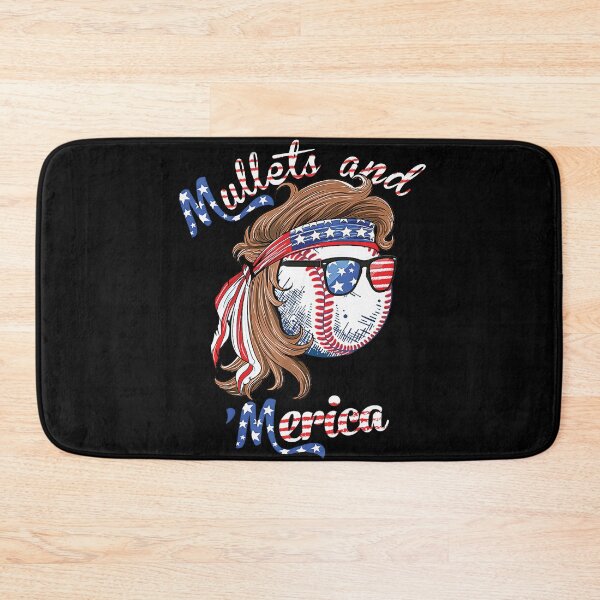 Item preview, Mullets and Merica Baseball designed and sold by Hapoel.
