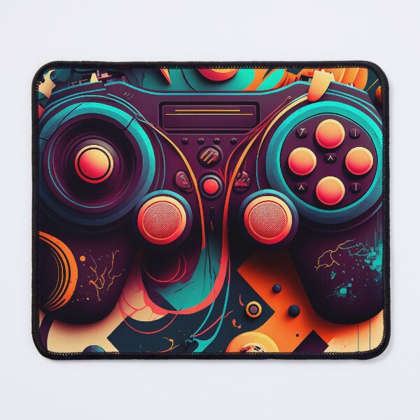 Item preview, Retro Gaming Frenzy: Abstract Game Controller Art designed and sold by plachy78.