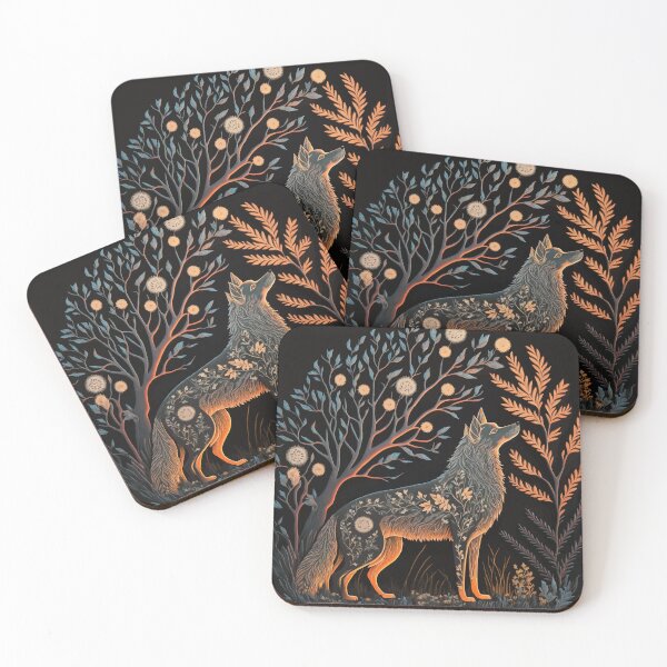 Item preview, Folkculture Art of a wolf designed and sold by Visual-wallart.