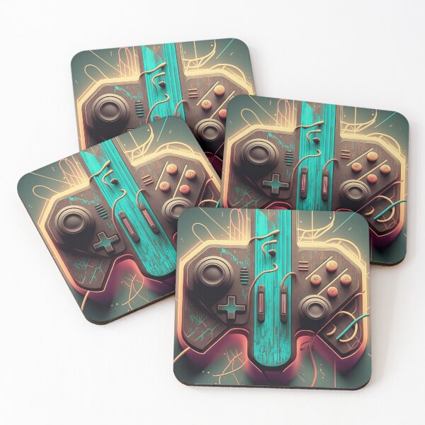 Item preview, Retro Gaming Frenzy: Abstract Game Controller Art designed and sold by plachy78.