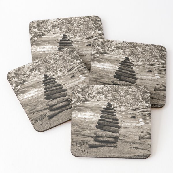 Item preview, Cairn At Dukes Creek Helen Georgia Black And White designed and sold by LisaWootenPhoto.