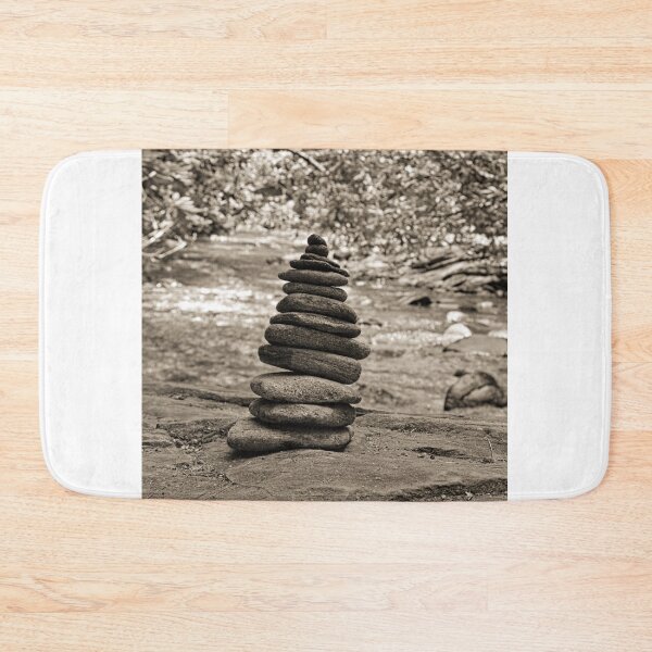 Item preview, Cairn At Dukes Creek Helen Georgia Black And White designed and sold by LisaWootenPhoto.