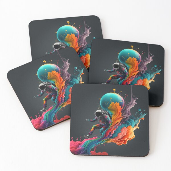 Item preview, Astronaut on a colorful cloud of paints designed and sold by Mar Es.