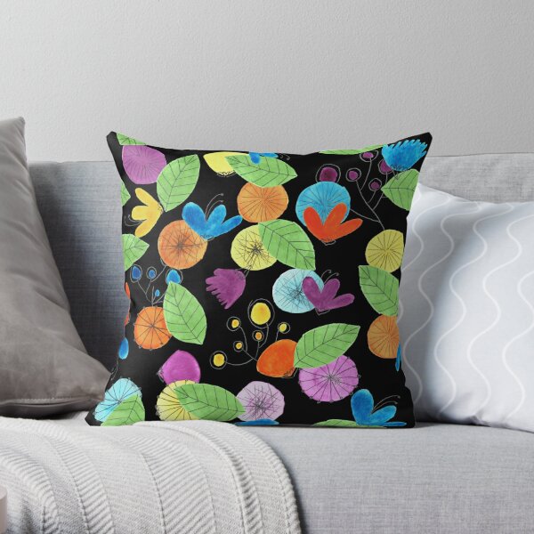 Pattern 1 - Cheerful flowers Throw Pillow