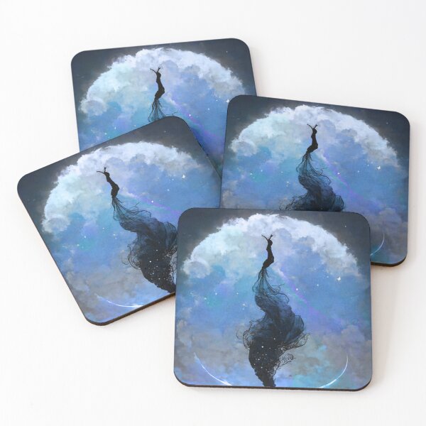 Item preview, illustration of a mermaid reaching for the moon designed and sold by PatyEmiko.